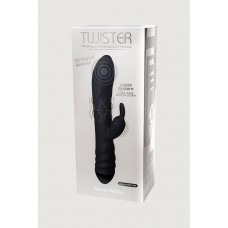 Twister Вибратор-ротатор с клиторальным стимулятором, черный