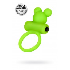 Виброкольцо на пенис A-Toys by TOYFA Chio, силикон, зеленое, 8,1 см, Ø 3,1 см